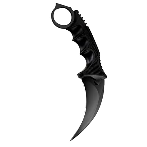 TOPOINT Karambit Knife, Stainless Steel Fixed Blade Knife with Sheath and Cord Knife CS-GO for Hunting Camping and Field Survival (Black)