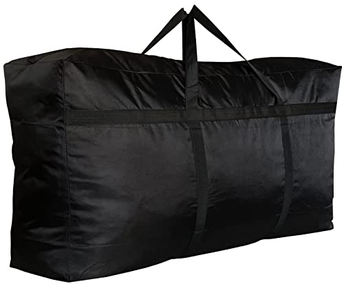 DoYiKe Extra Large Storage Duffle Bag with Zippers and Handles, Black Big Foldable Duffle Bag for Travel-130L