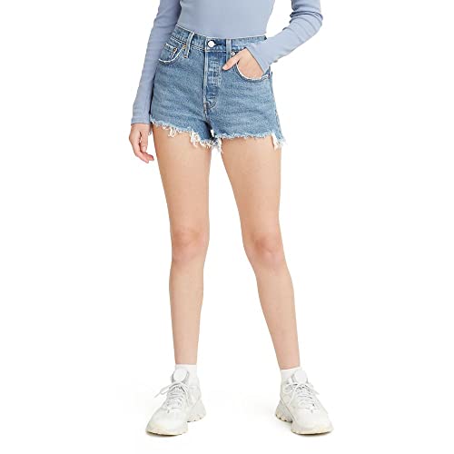 Levi's Womens 501 Original (Also Available In Plus) Denim Shorts, Jazz Solo - Medium Indigo, 28 US