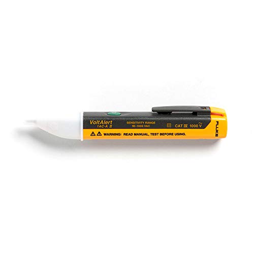 Fluke 1AC II VoltAlert Non-Contact Voltage Tester, Pocket-Sized, 90-1000V AC, Audible Beeper, 2 Year Warranty, CAT IV Rating