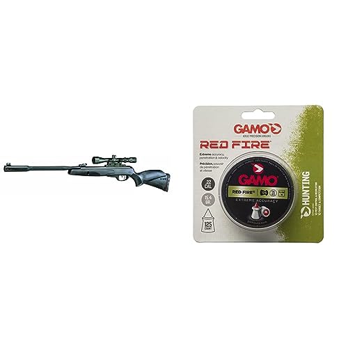 Gamo Whisper Fusion Mach 1 6110063254 Air Rifles .177 3-9x4 & RED FIRE .22CAL QTY125 Blister 632270454 Pellets .22