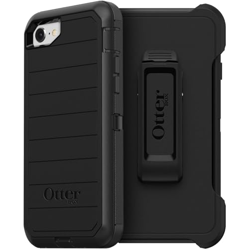 OtterBox Defender Series Case for iPhone SE (3rd and 2nd gen) and iPhone 8/7 - Retail Packaging - BLACK