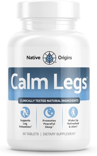 Calm Legs Natural for Natural Itching, Crawling, Tingling and Agitated Leg with Iron, Magnesium, and Valerian Root (60 Tablets)…