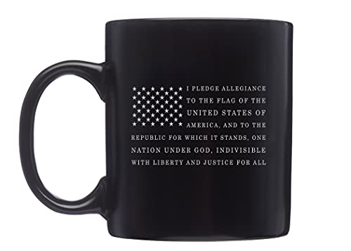 Rogue River Tactical Pledge of Allegiance Coffee Mug Novelty Cup Great Gift Idea For Military Veteran or Patriotic American