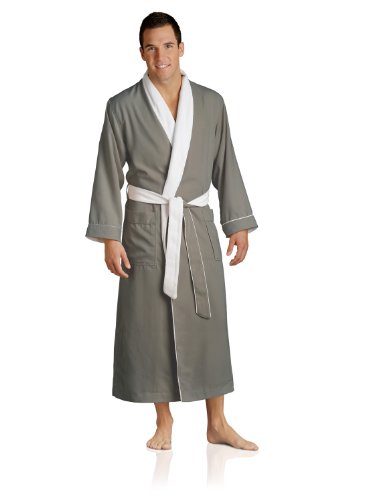 Luxury Spa Robe - 5-Star Hotel Microfiber and Terry Bathrobe for Women and Men | Full Length | Petite to Plus Size | Sandstone, Large