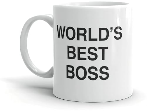 Worlds Best Boss Mug, The Office Coffee Mug, Office Decor, Gift for Office Fans Boss Coworkers or Friends 11oz