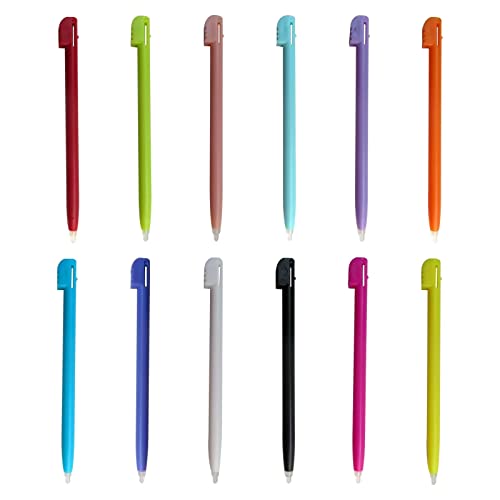 12 Pcs Multicolor Touch Stylus Pen Keep The Screen Free from Scratches and Fingerprints, Compatible for Nintendo DS Lite