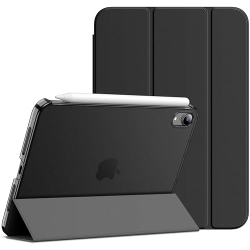 JETech Case for iPad Mini 6 (8.3-Inch, 2021 Model, 6th Generation), Slim Stand Hard Back Shell Smart Cover with Auto Wake/Sleep (Black)