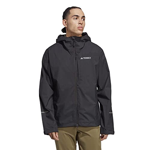 adidas Men's Terrex Multi RAIN.RDY 2.5-Layer Rain Jacket, Black, Large