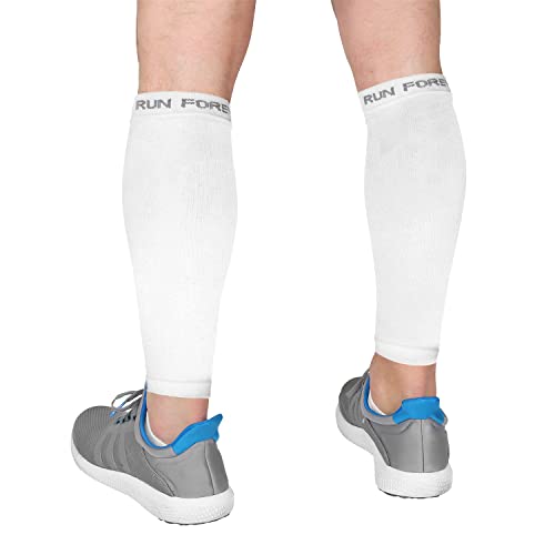 Calf Compression Sleeves For Men And Women - Leg Compression Sleeve - Footless Compression Socks for Runners, Shin Splints, Varicose Vein & Calf Pain Relief - Calf Brace For Running, Cycling, Travel