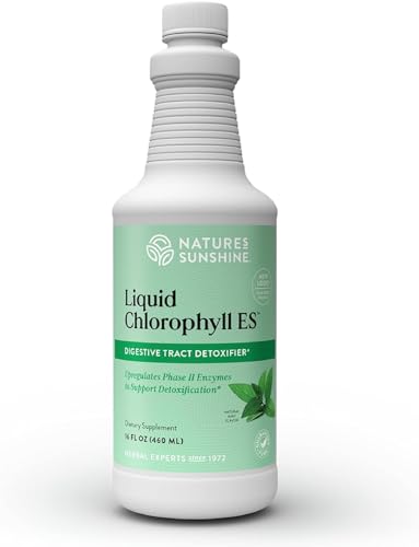 Nature's Sunshine Liquid Chlorophyll Extra Strength - Immunity Support, Detox & Cleanse, Chlorophyll Liquid Drops with Spearmint Oil, Natural Energy Boost, Internal Deodorant - 16 Fl Oz