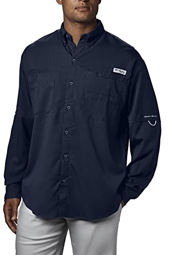 Columbia Men's Plus Tamiami II Long Sleeve Shirt, Collegiate Navy - Medium