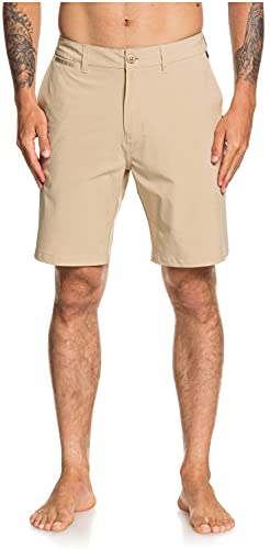 Quiksilver Men's Union Amphibian Hybrid 20 INCH Outseam Water Friendly Short, Plage Solid, 34