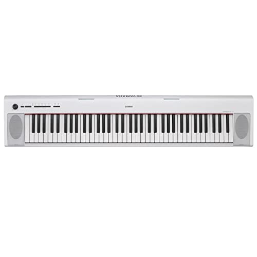 Yamaha NP32 76-Key Lightweight Portable Keyboard with PA130 Power Adapter, White