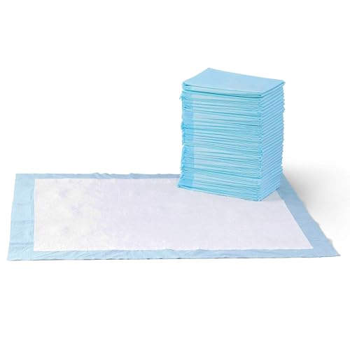 Amazon Basics Dog and Puppy Pee Pads with 5-Layer Leak-Proof Design and Quick-Dry Surface for Potty Training, X-Large, 28 x 34 Inch - Pack of 40, Blue & White