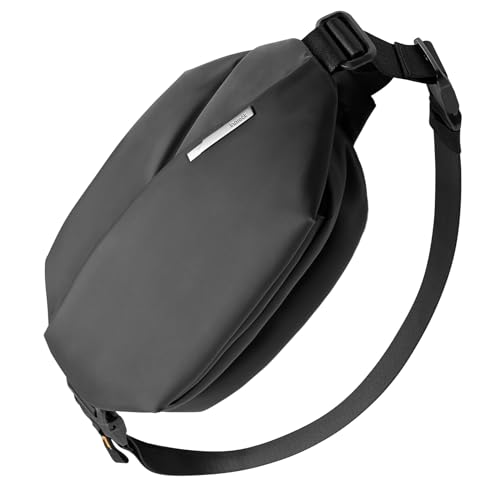 Inateck Sling Bag, Stylish Crossbody Bag with Adjustable Shoulder Strap, Water-resistant Shoulder Bag for Men and Women Multipurpose Sling Backpack for Travel, Cycling, Work, Sport, Hiking, Gym, Black