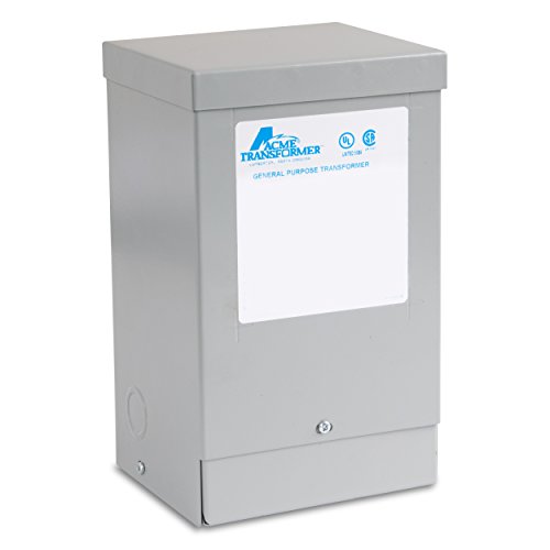 Acme Electric T181051 Buck-Boost Transformer, 1 Phase, 60 Hz, 0.50 kVA, 120 x 240V Input, 12/24V Output, Steel