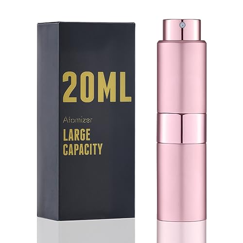 owlyee 20ML Perfume Atomizer, Travel Cologne Spray Bottle, Mini Empty Sprayer Dispenser (Pink, 1PCS)