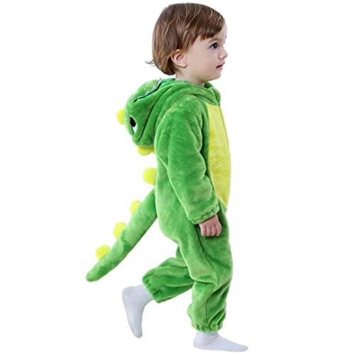Baby Green Dinosaur Costumes Unisex Toddler Outfit Halloween Dress Up Romper 3-4 Years