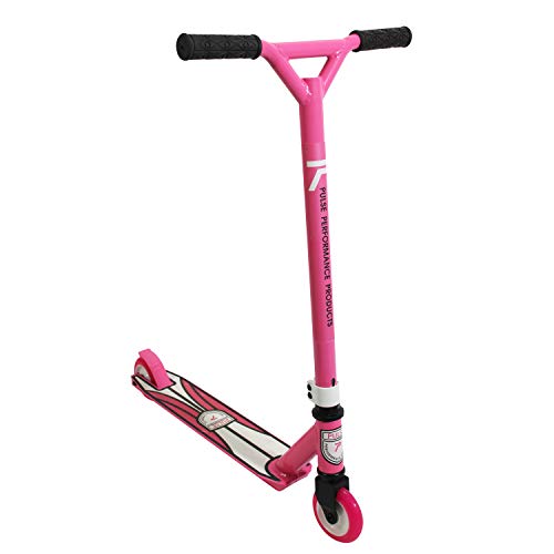 Pulse Performance Products KR2 Freestyle Scooter - Beginner Kick Pro Scooter for Kids - Pink , 7.1 x 29.1 x 12.2'