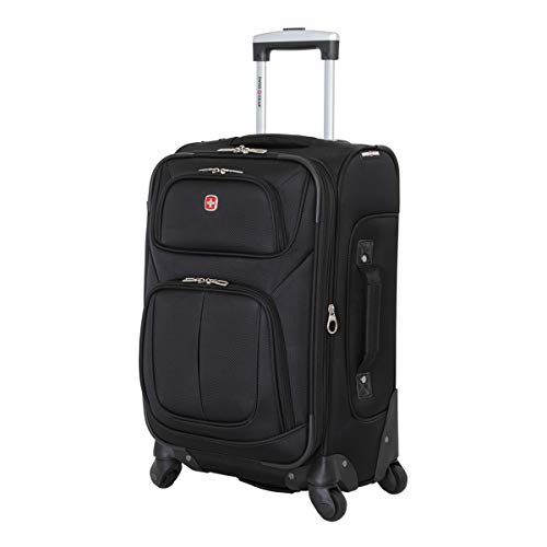 SwissGear Sion Softside Expandable Luggage, Black, Carry-On 21-Inch