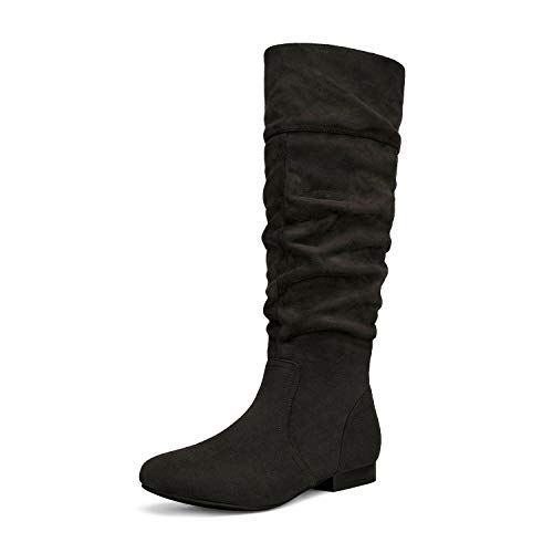 DREAM PAIRS Women's BLVD Black Knee High Pull On Fall Weather Boots Size 8 M US