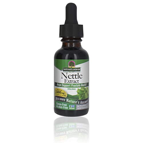 Nature's Answer Nettle Leaf Extract | Prostate Support | Concentrated Dark Green Nettle Leaf Herbal Supplement | Non-GMO, Kosher, Gluten-Free, & Alcohol-Free 1oz | Single Count