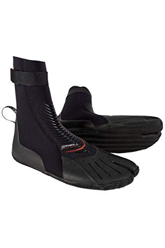 O'Neill Wetsuits Men's Heat 3mm Split Toe Booties, Black, 13