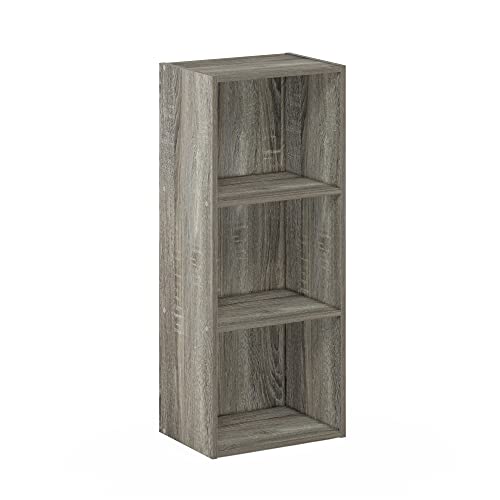 Furinno Luder Bookcase / Book / Storage , 3-Tier, Frenck Oak