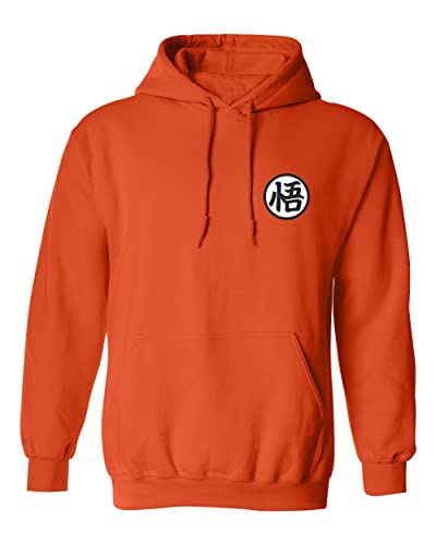 ALLNTRENDS Hoodie Training Symbol Hooded Sweatshirt 2024 Cool Graphic Top (L, Orange)