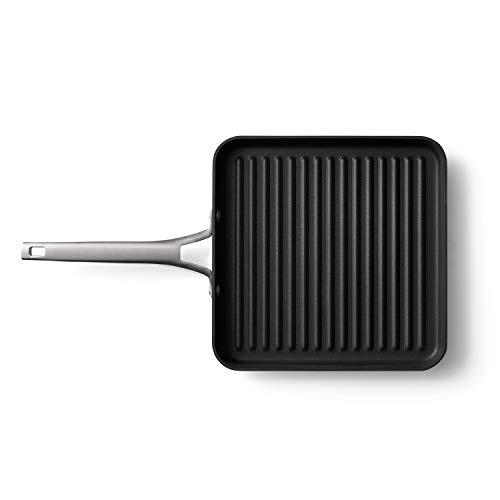 Calphalon Premier Hard-Anodized Nonstick 11-Inch Square Grill Pan, Black