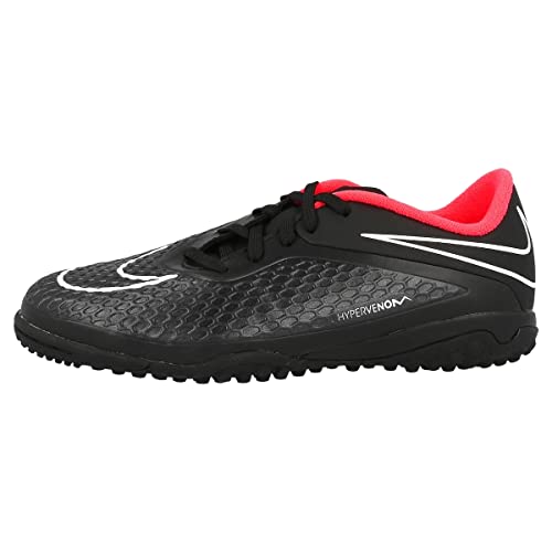 Nike Youth Hypervenom Phelon Turf Shoes [BLACK/HYPER PUNCH/BLACK] (2Y)