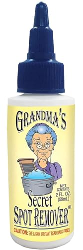 Grandma's Secret Spot Remover - Chlorine, Bleach and Toxin-Free Stain Remover - Stain Remover for Clothes - Fabric Stain Remover Removes Oil, Paint, Blood and Pet Stains – 2 Ounce