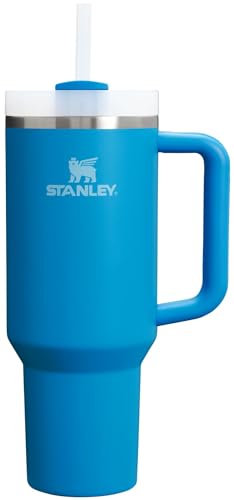 Stanley Quencher H2.0 FlowState Stainless Steel Vacuum Insulated Tumbler with Lid and Straw for Water, Iced Tea or Coffee, Smoothie and More, Azure, 40oz