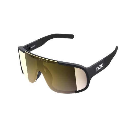 POC Aspire Sunglasses Uranium Black Violet/Gold Mirror Clarity, One Size