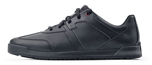Shoes for Crews Liberty, Women's Slip Resistant, Food Service Work Sneakers, Black, Size 8.5 Medium