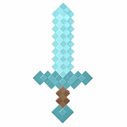Mattel Minecraft Role-Play Accessory Collection, Child-Sized Sword or Pickaxe, Collectible Gift for Video Game Fans Age 6 Years & Older