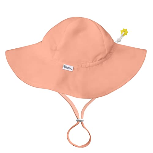 green sprouts i Play Baby Girl's UPF 50+ Eco Brim Hat, Coral