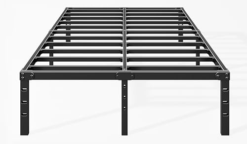 Hafenpo 14 Inch King Bed Frame - Sturdy Platform Bed Frame Metal Bed Frame No Box Spring Needed Heavy Duty King Size Bed Frame Easy Assembly Strong Bearing Capacity, Noise Free