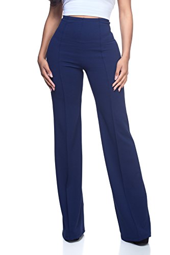 Women's Junior Plus J2 Love High Waist Bell Bottom Flare Pants, 3X, Navy