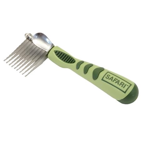 Coastal Pet Safari Dog De-Matting Comb - Dematting Tool for Dogs - Comb & Brush for Dogs with Medium to Long Hair - Metal Comb for Dogs Keeps Coats Smooth & Soft - Safari Dog Brush - One Size