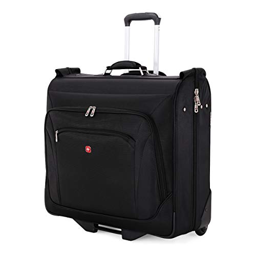 SwissGear 7895 Premium Rolling Garment Bag, Black, 24-Inch