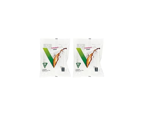 Hario V60 Paper Coffee Filter, Size 02, White, 200ct