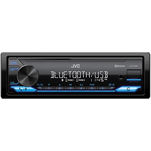 JVC KD-SX26BT Bluetooth Car Stereo Receiver with USB Port – AM/FM Radio, MP3 Player, High Contrast LCD, Detachable Face Plate – Single DIN – 13-Band EQ
