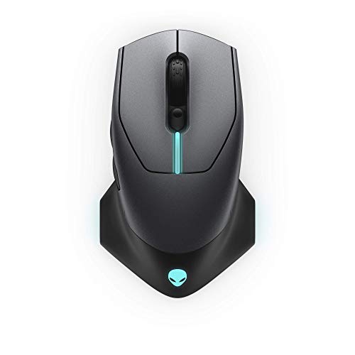 Alienware Wired/Wireless Gaming Mouse AW610M: 16000 DPI Optical Sensor - 350 Hour Rechargeable Battery Life - 7 Buttons - 3-ZONE Alienfx RGB Lighting (Renewed)