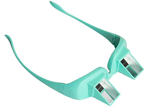 PAIN FREE AT SEA Posture Therapy Prism Glasses (Aqua)-ANGLE GLASSES-Safe Easy Light Weight Lie Down Reading & Watching TV Eyeglasses-Horizontal Neck Strain-Pain Reducer-ALL Posture Methods for TOWER