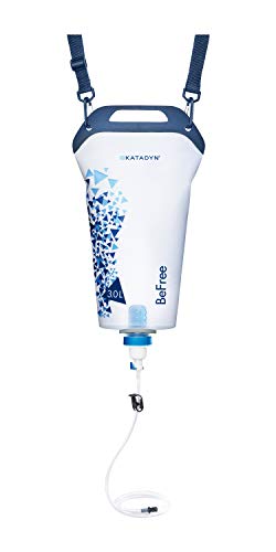 Katadyn Gravity BeFree 3.0L Water Filter, Fast Flow, 0.1 Micron EZ Clean Membrane Personal Small Group Camping, Backpacking Emergency Preparedness, Clear, 8020470