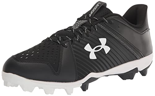 Under Armour Men's Leadoff Low Rubber Molded Baseball Cleat, (001) Black/Black/White, 10.5