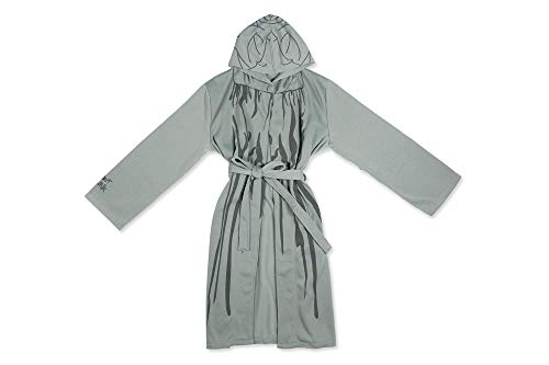 Doctor Who Weeping Angel Adult Jersey Bath Robe | Officially Licensed Doctor Who Sleeping Robe Grey, Small-Medium