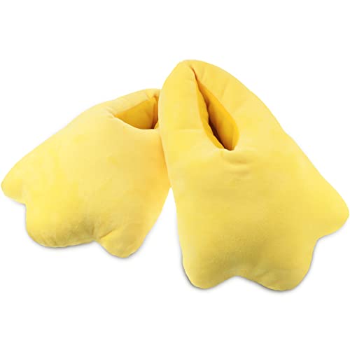 Meanplan Women Duck Slippers Winter Animal Feet Slippers Yellow Cartoon Slippers Fluffy Claw Paw Shoes Party Household Supplies Valentine's Day Gift for Women